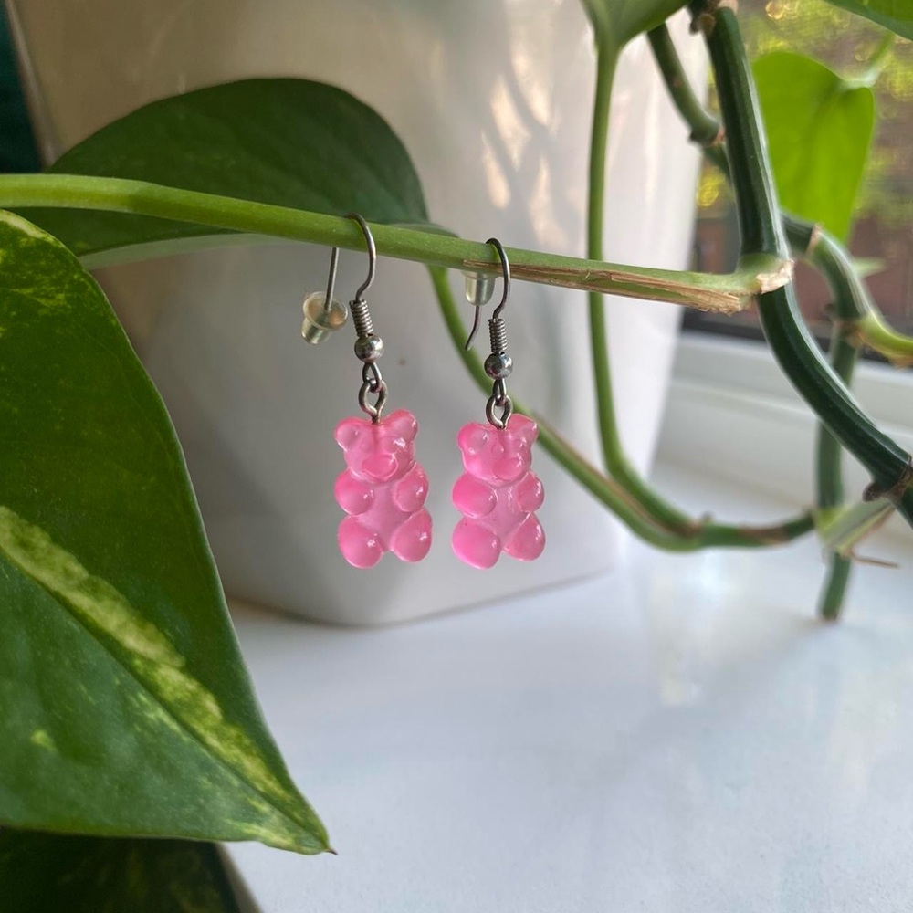 Pink Gummy Bear Earrings